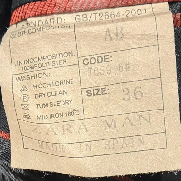 Zara Size 36 Mens Black Suit Blazer Coat - Picture 2 of 8